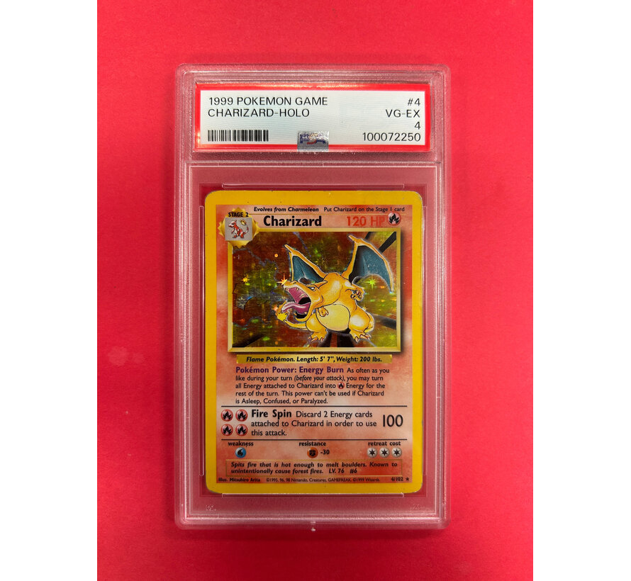 1999 POKEMON BASE SET CHARIZARD PSA GRADED 4