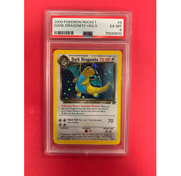 POKEMON 2000 POKEMON TEAM ROCKET DARK DRAGONITE HOLO PSA GRADED 6