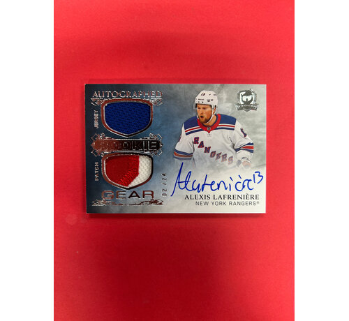 UPPER DECK 2020-21 UPPER DECK THE CUP ALEXIS LAFRENIERE AUTOGRAPHED ROOKIE GEAR /24