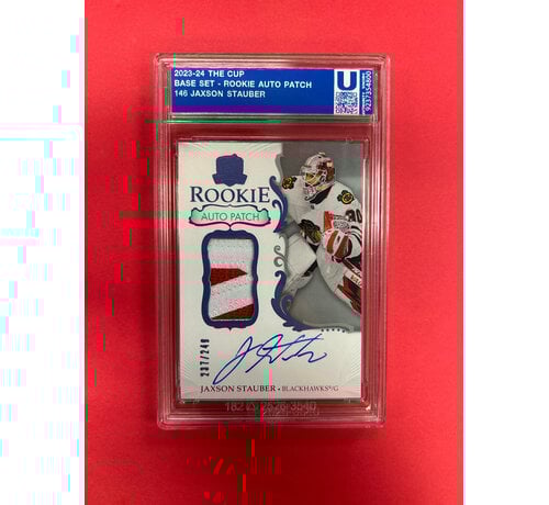 UPPER DECK 2023-24 UPPER DECK THE CUP JAXSON STAUBER ROOKIE PATCH AUTO /249