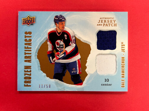 UPPER DECK 2008-09 UPPER DECK ARTIFACTS DALE HAWERCHUK FROZEN MATERIALS /50