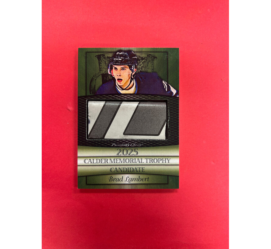 2025 PRESIDENTS CHOICE BRAD LAMBERT ROOKIE GAME USED STICK /10