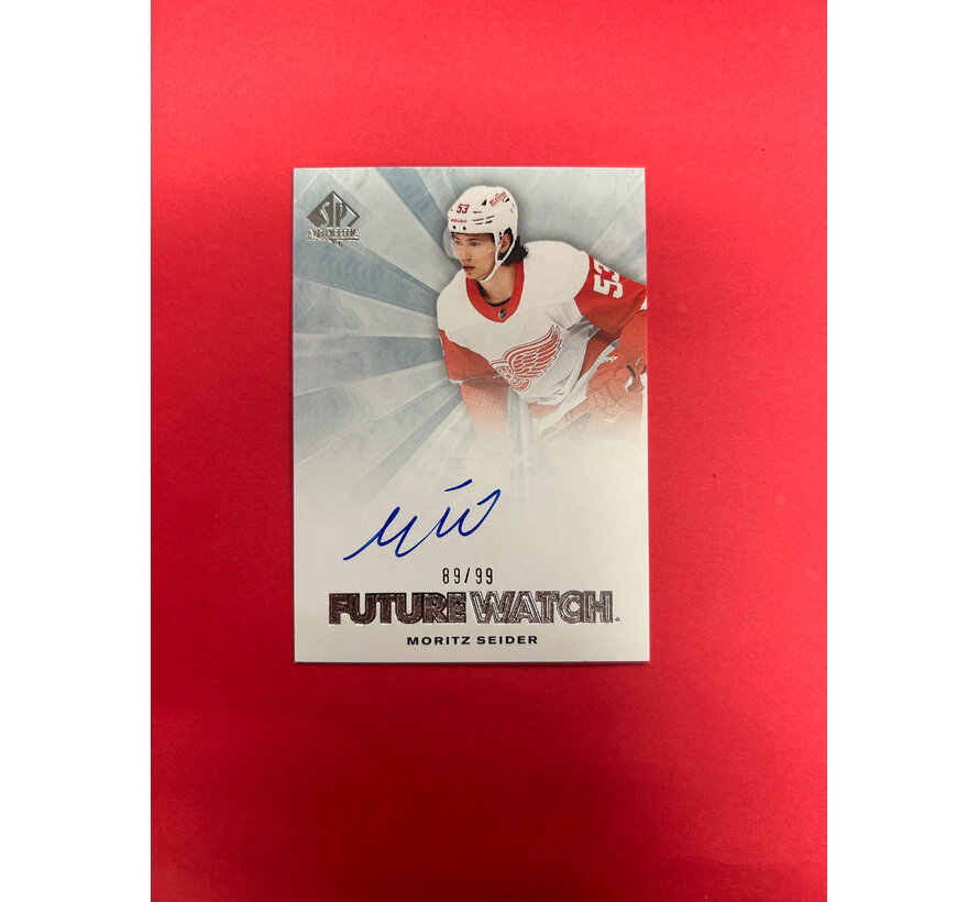 2021-22 SP AUTHENTIC MORITZ SEIDER FUTURE WATCH AUTO RETRO /99