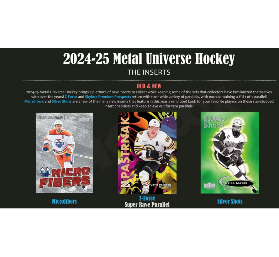 2024-25 UPPER DECK METAL UNIVERSE HOCKEY HOBBY BOX