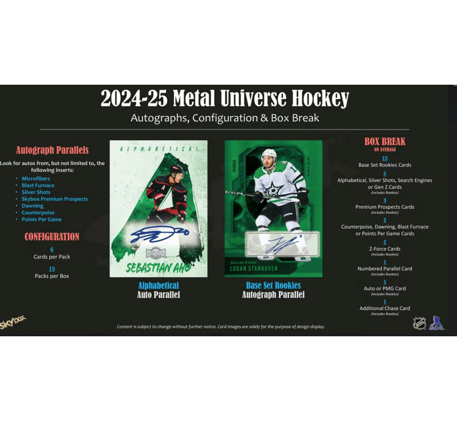2024-25 UPPER DECK METAL UNIVERSE HOCKEY HOBBY BOX
