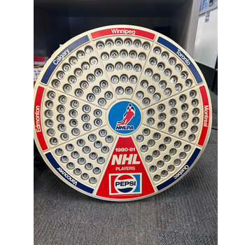 1980-81 PEPSI BOTTLE CAP COMPLETE SET WITH REDEMPTION PLAQUE