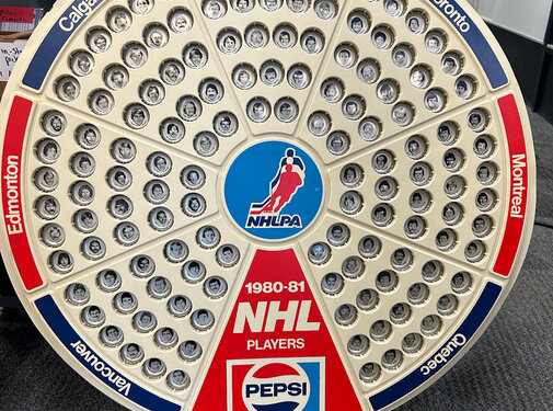 1980-81 PEPSI BOTTLE CAP COMPLETE SET WITH REDEMPTION PLAQUE