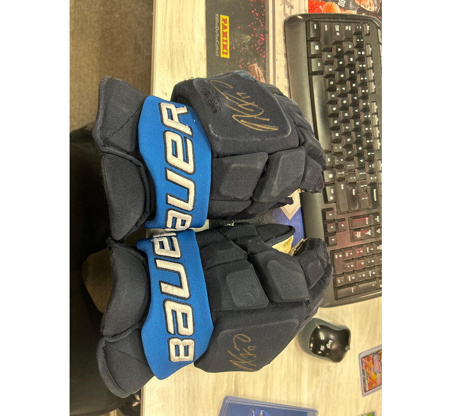 ADAM LOWRY GAME USED AUTOGRAPHED GLOVES