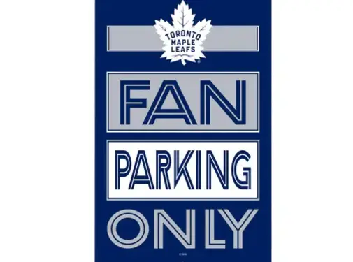 EVERGREEN Toronto Maple Leafs Fan Parking USA Metal Wall Sign, 7.5" x 11.5"
