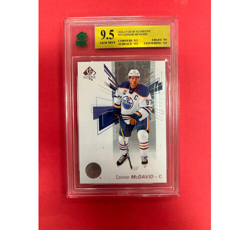UPPER DECK 2016-17 SP AUTHENTIC CONNOR MCDAVID MNT GRADED 9.5