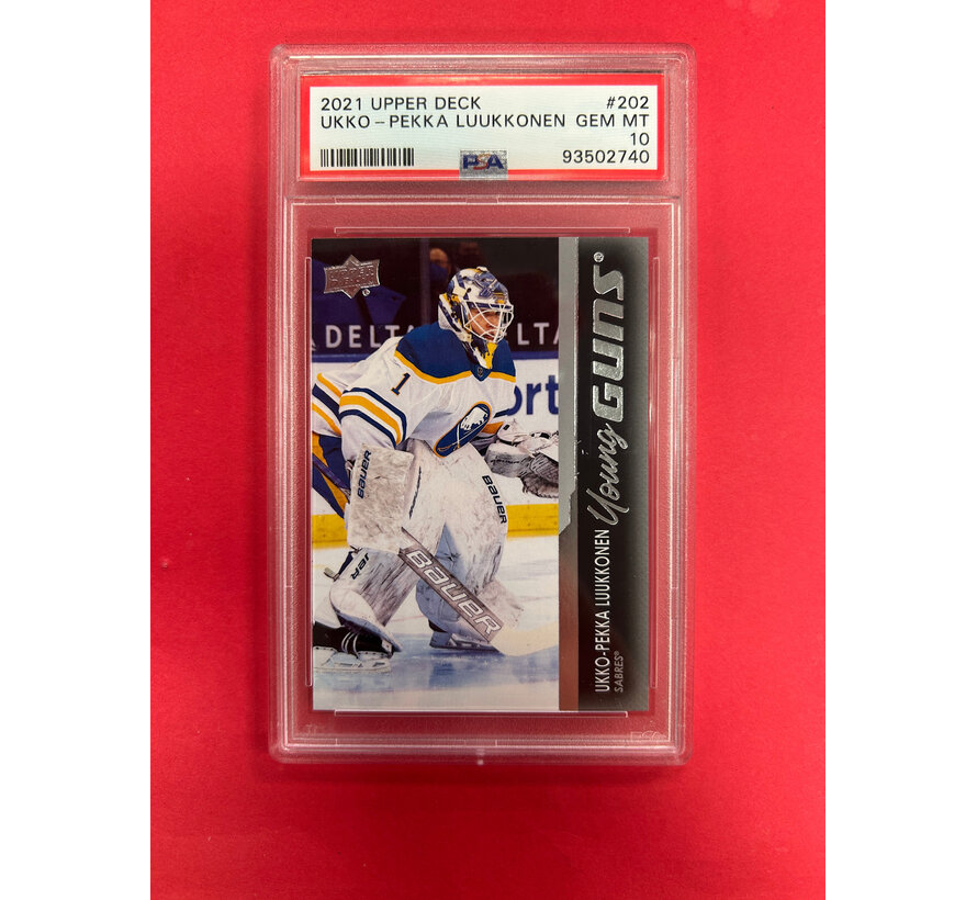 2021-22 UPPER DECK SERIES 1 UKKO-PEKKA LUUKONEN YOUNG GUNS PSA GRADED 10