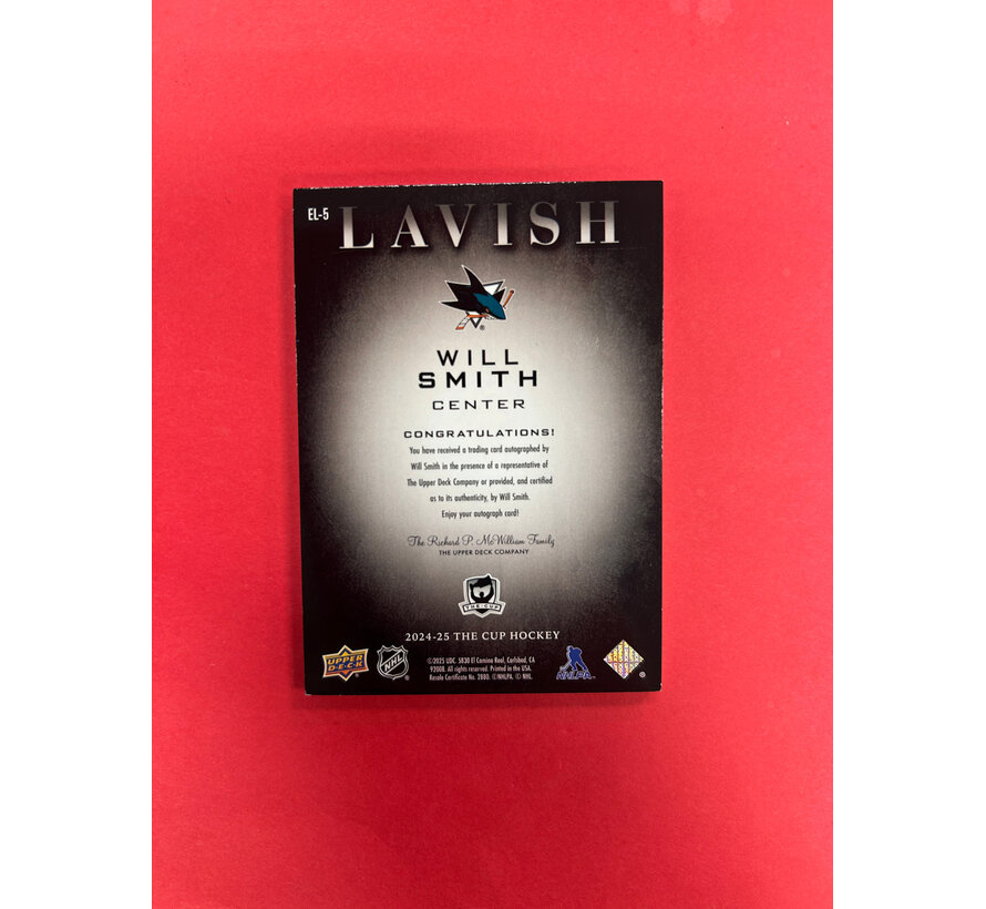 2024-25 UPPER DECK THE CUP WILL SMITH LAVISH AUTOGRAPH /25