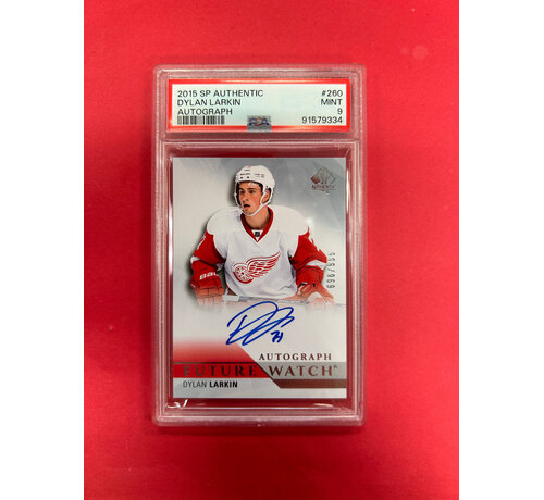 UPPER DECK 2015-16 SP AUTHENTIC DYLAN LARKIN FUTURE WATCH AUTOGRAPH PSA GRADED 9