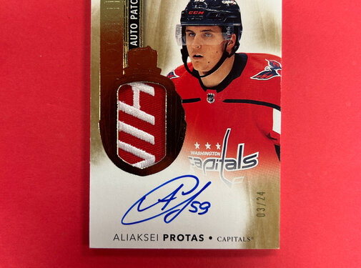 UPPER DECK 2021-22 UPPER DECK THE CUP ALIASKEI PROTAS ROOKIE AUTO PATCH GOLD /24