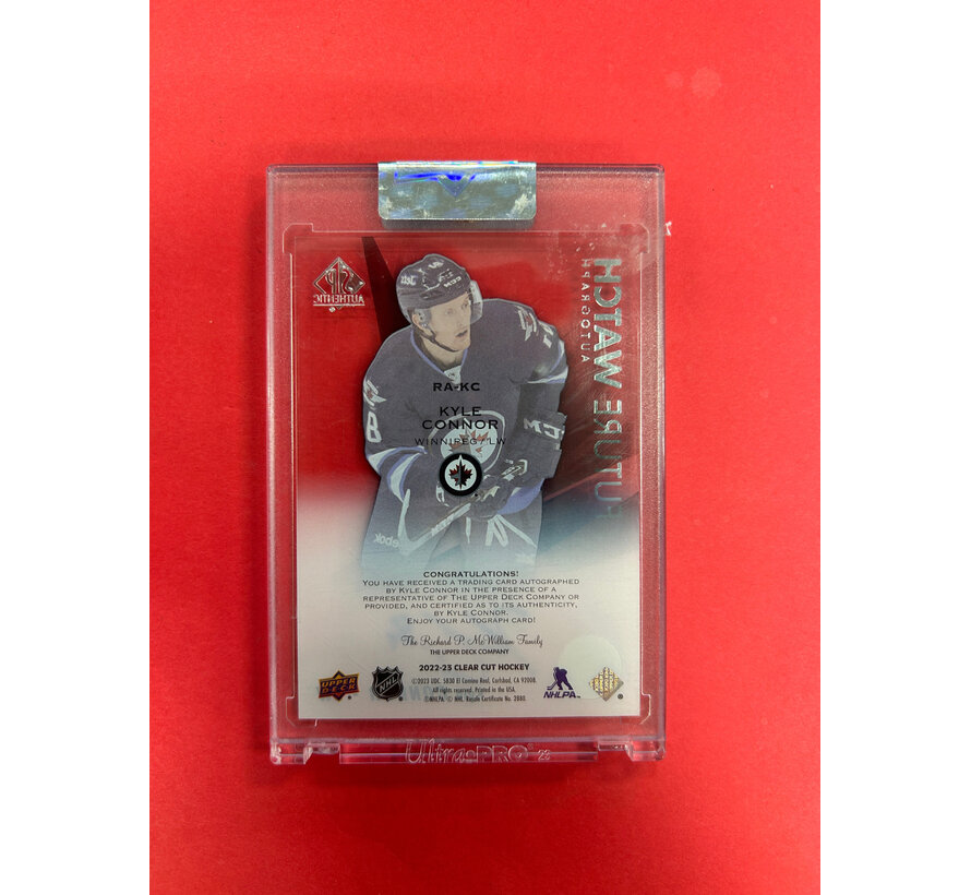 2022-23 UPPER DECK CLEAR CUT KYLE CONNOR FUTURE WATCH AUTO CLEAR CUT