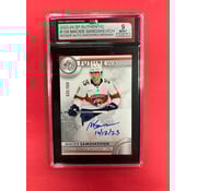 UPPER DECK 2023-24 SP AUTHENTIC MACKIE SAMOSKEVICH FUTURE WATCH AUTO INSCRIBED /999 KSA GRADED 9