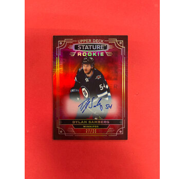 UPPER DECK 2022-23 UPPER DECK STATURE DYLAN SAMBERG ROOKIE AUTO RED /35
