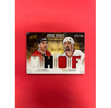 PANINI 2013-14 PANINI PRIME CHELIOS/ SHANAHAN DUAL JERSEY HHOF /200