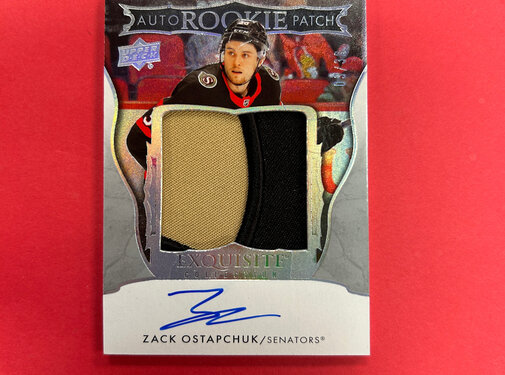 UPPER DECK 2024-25 UPPER DECK EXQUISITE COLLECTION ZACK OSTAPCHUK AUTO ROOKIE ATCH /38