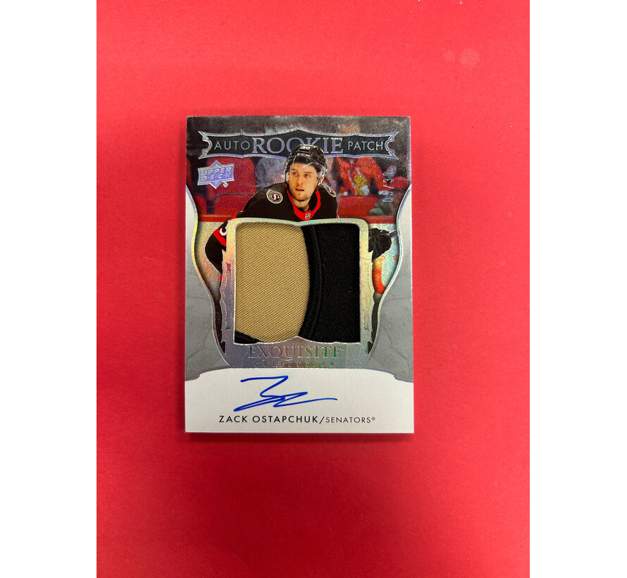 2024-25 UPPER DECK EXQUISITE COLLECTION ZACK OSTAPCHUK AUTO ROOKIE ATCH /38