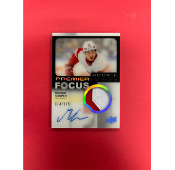 UPPER DECK 2023-24 UPPER DECK PREMIER MARCO KASPER PREMIER FOCUS ROOKIE PATCH AUTO /175
