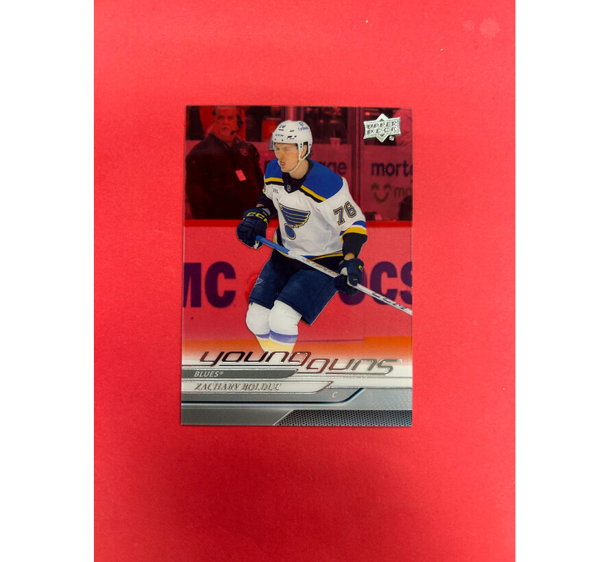 2024-25 UPPER DECK SERIES 1 ZACHARY BOLDUC YOUNG GUNS CLEAR CUT