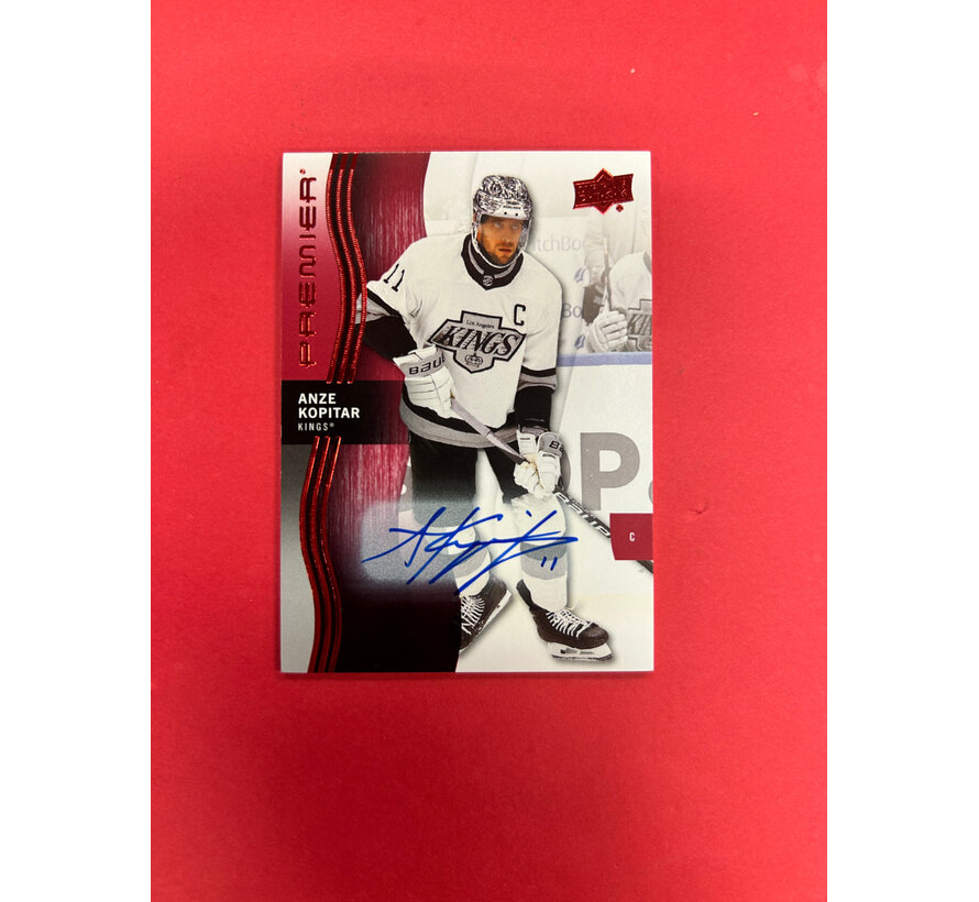 2023-24 UPPER DECK PREMIER ANZE KOPITAR RED AUTOGRAPH