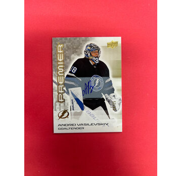 UPPER DECK 2024-25 UPPER DECK PREMIER ANDREI VASILVESKIY GOLD AUTO /25