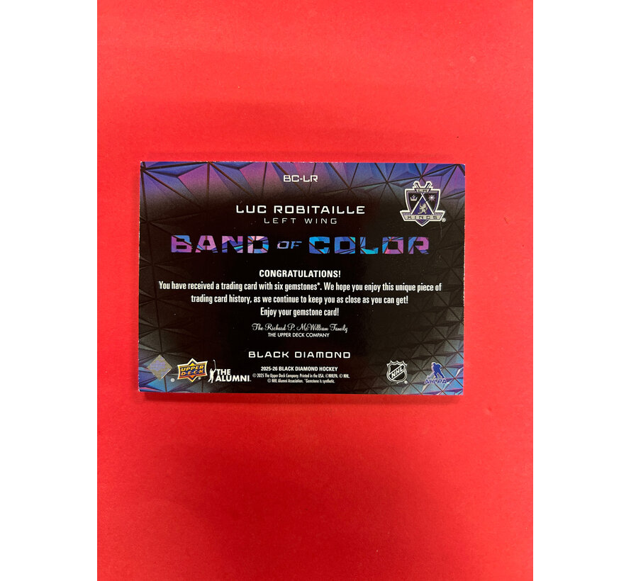 2025-26 UPPER DECK BLACK DIAMOND LUC ROBITAILLE BAND OF COLOR /25