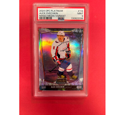 UPPER DECK 2024-25 OPC PLATINUM ALEX OVECHKIN MIXED MEDIA VARIANT PSA GRADED 9