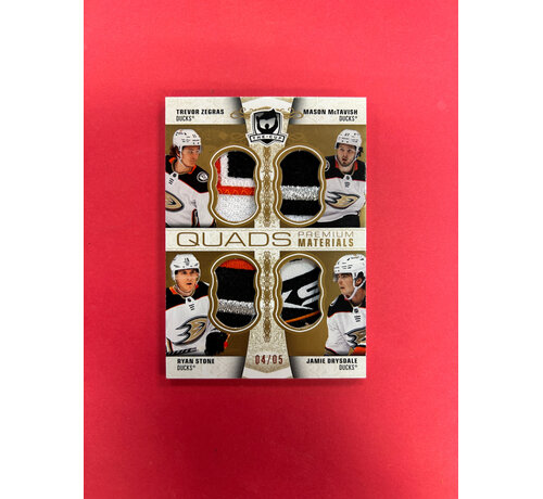 UPPER DECK 2022-23 UPPER DECK THE CUP QUAD PREMIUM MATERIALS ANAHEIM DUCKS /5