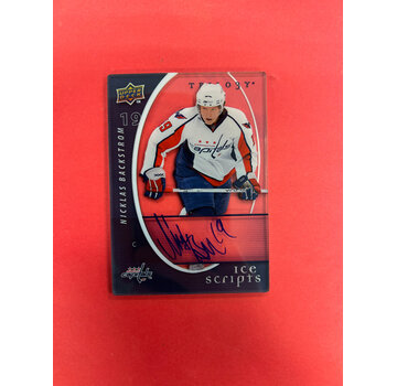 UPPER DECK 2008-09 UPPER DECK TRILOGY NICKLAS BACKSTROM ICE SCRIPTS AUTOGRAPH