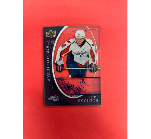 UPPER DECK 2008-09 UPPER DECK TRILOGY NICKLAS BACKSTROM ICE SCRIPTS AUTOGRAPH