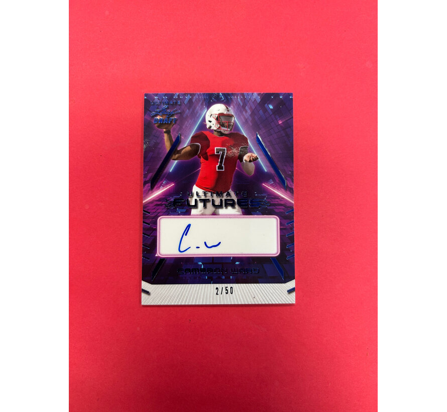 2022 LEAF CAMERON WARD ULTIMATE DRAFT AUTO PURPLE /50