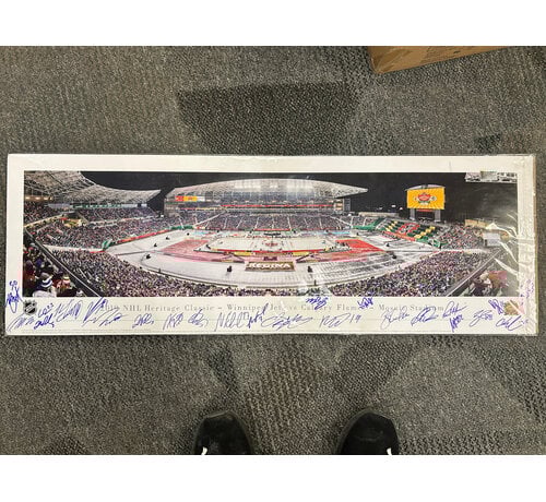 2019 WINNIPEG JETS HERITAGE CLASSIC PANORAMA AUTOGRAPHED BY ALL PLAYERS AND HEAD COACH