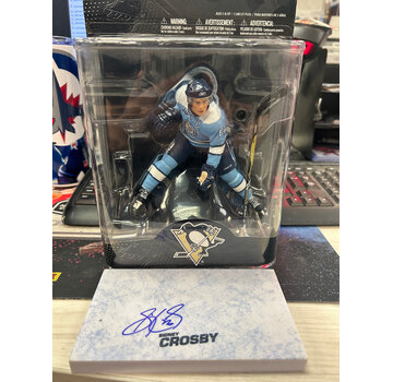 MCFARLANE SIDNEY CROSBY MCFARLANE WITH AUTOGRAPHED BASE NO COA