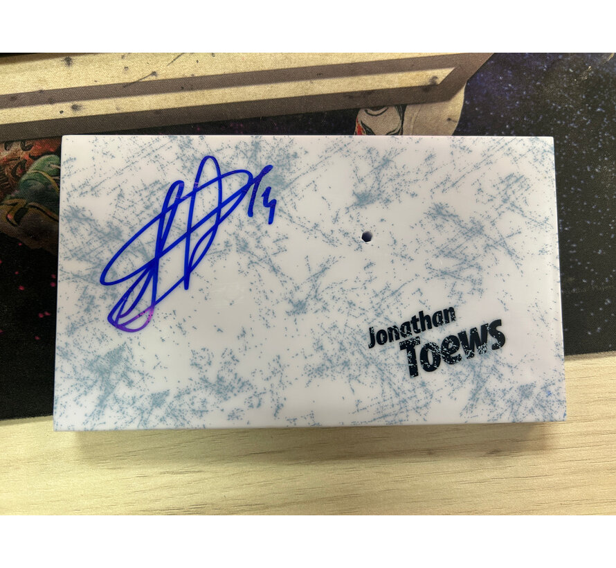 JONATHAN TOEWS STANLEY CUP MCFARLANE WITH AUTOGRAPHED BASE NO COA