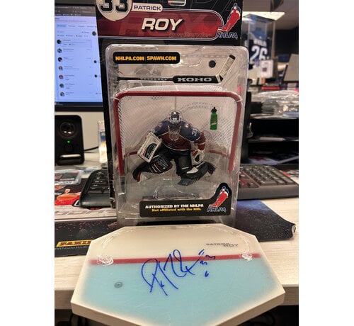 MCFARLANE PATRICK ROY MCFARLANE WITH AUTOGRAPHED BASE NO COA