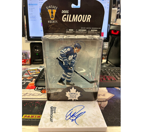 MCFARLANE DOUG GILMOUR MCFARLANE WITH AUTOGRAPHED BASE NO COA
