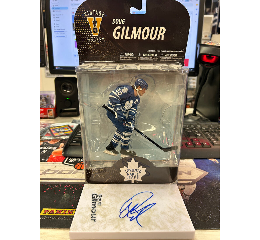DOUG GILMOUR MCFARLANE WITH AUTOGRAPHED BASE NO COA