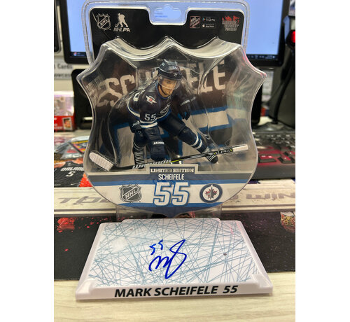 MCFARLANE MARK SCHEIFELE MCFARLANE WITH AUTOGRAPHED BASE NO COA
