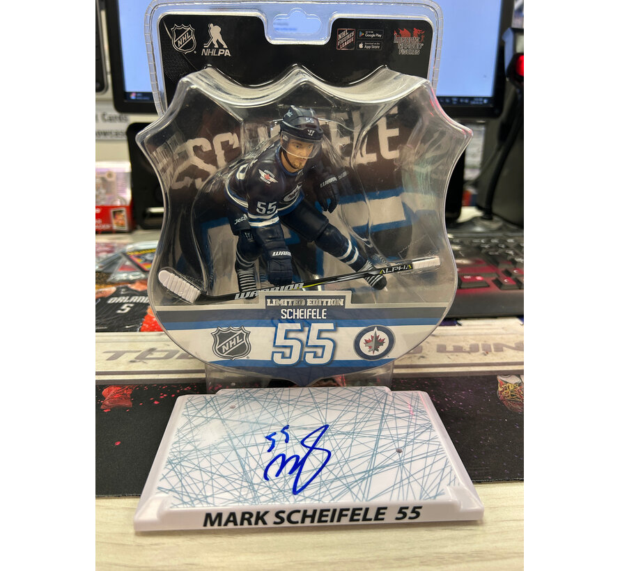 MARK SCHEIFELE MCFARLANE WITH AUTOGRAPHED BASE NO COA