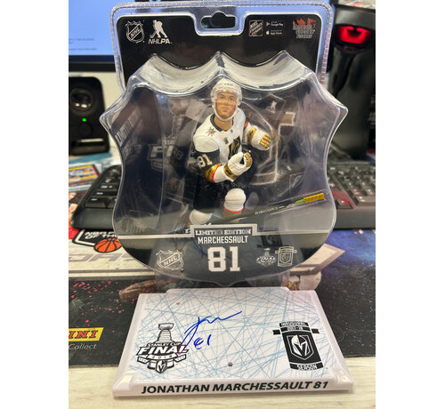 MCFARLANE JONATHAN MARCHESSAULT IMPORT DRAGONS FIGURE WITH AUTOGRAPHED BASE NO COA