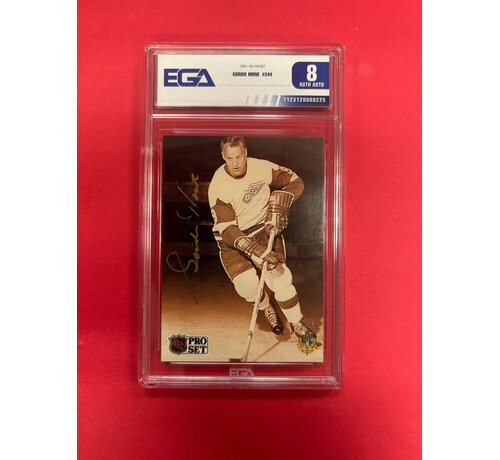 1991-92 PRO SET GORDIE HOWE AUTOGRAPHED EGA AUTHENTIC AUTO