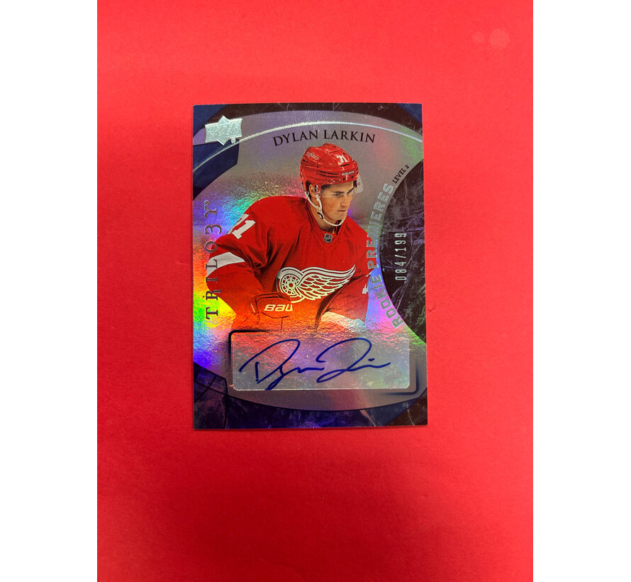 2015-16 UPPER DECK TRILOGY DYLAN LARKIN ROOKIE PREMIERES AUTO /199
