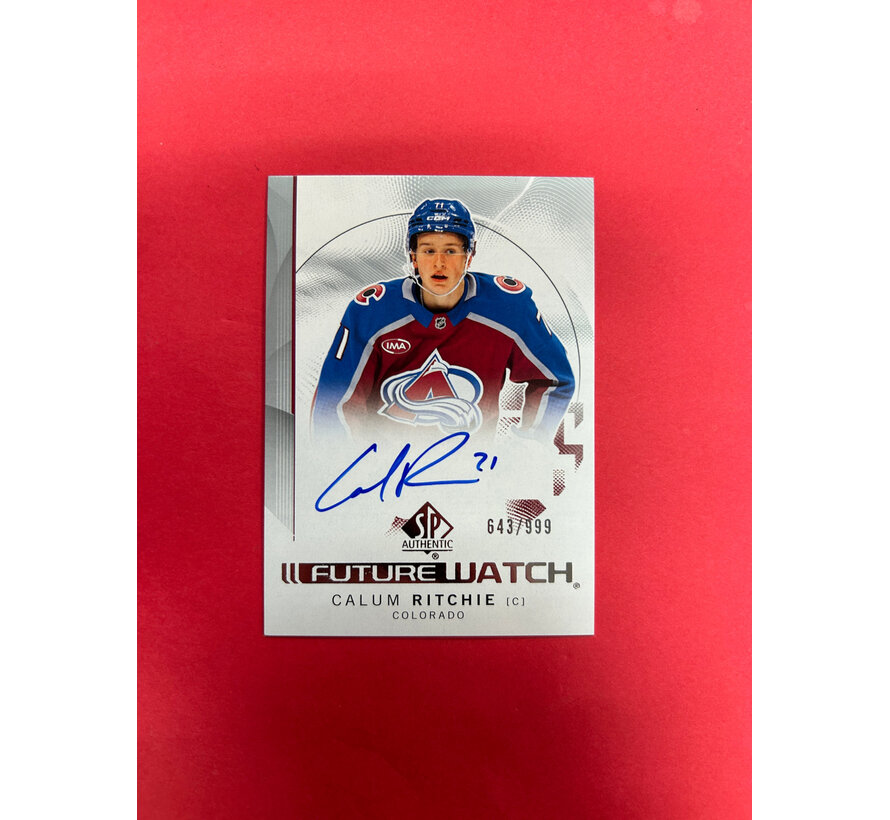 2024-25 SP AUTHENTIC CALUM RITCHIE FUTURE WATCH AUTOGRAPH /999