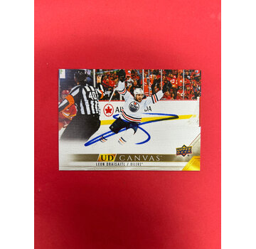 UPPER DECK 2022-23 UPPER DECK LEON DRAISAITL IN PERSON AUTOGRAPH CANVAS