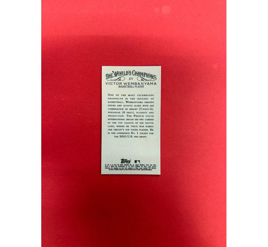 2023 TOPPS ALLEN AND GINTER VICTOR WEMBANYAMA BLACK ROOKIE SP MINI