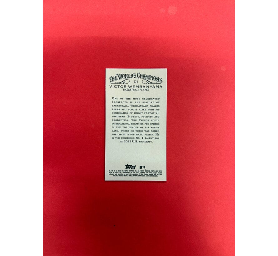 2023 TOPPS ALLEN AND GINTER VICTOR WEMBANYAMA BLACK ROOKIE SP MINI