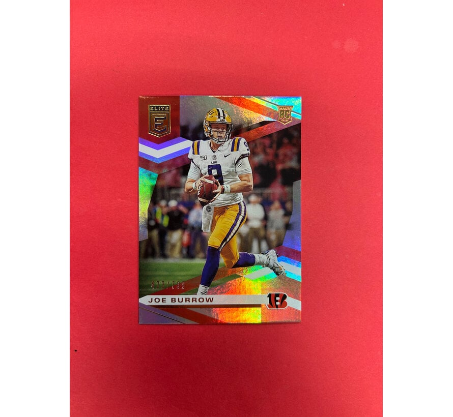 2020 PANINI DONURSS ELITE JOE BURROW ROOKIE FOIL /799